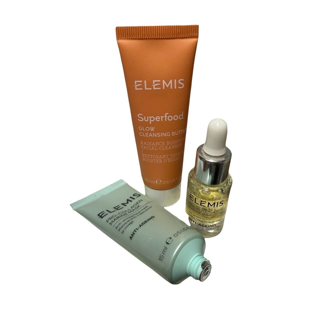 ELEMIS PRO-COLLAGEN MARINE MASK, marine Oil & Superfood Glow butter lot of 3